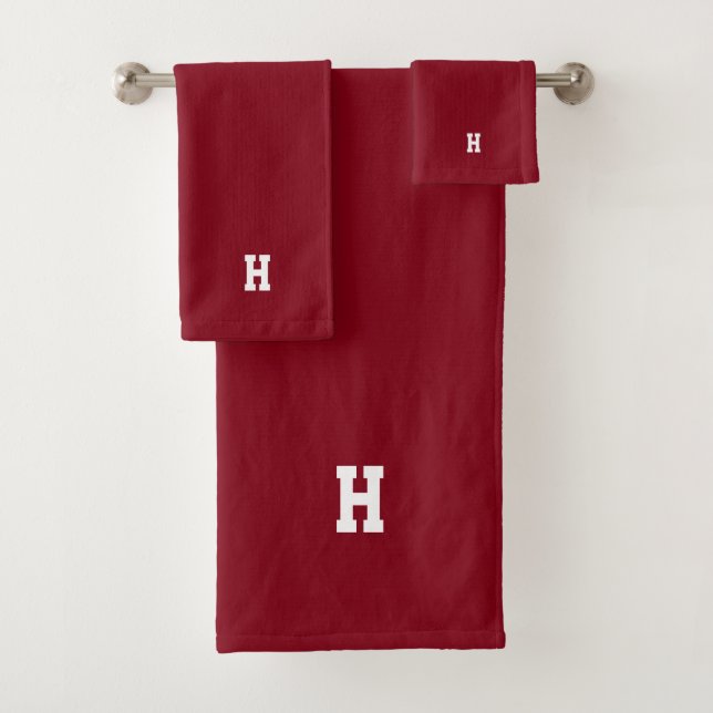 Monogramme H sur cramoisi (En situation)