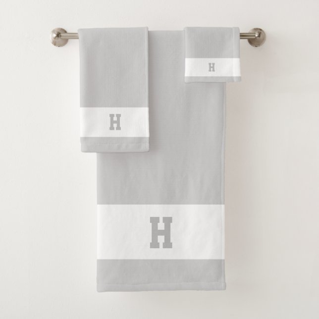 Monogramme H sur gris clair et blanc (En situation)