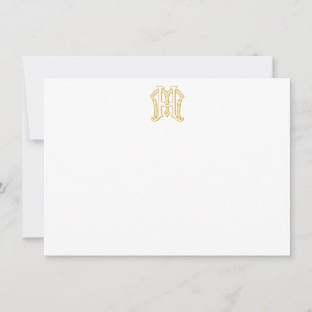 Monogramme HM ou Cartes pour notes de monogramme M (Devant)