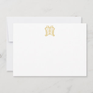 Monogramme HM ou Cartes pour notes de monogramme M