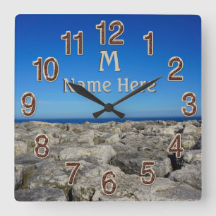 Monogramme Horloges personnalisées de la décoratio