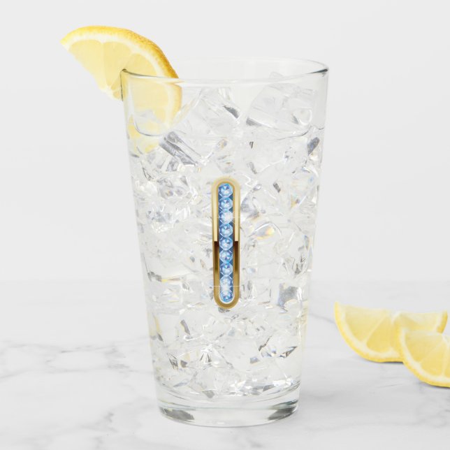 Monogramme I - verre de 16 oz (Devant glace)