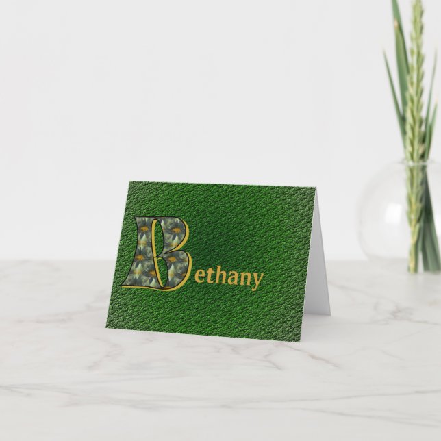 Monogramme Initial B Fleurs Artisanales Personnali (Devant)