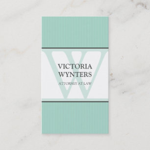 monogramme initial carte de visite moderne