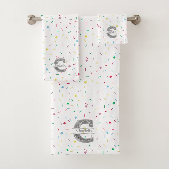 Monogramme initial d'argent C personnalisé Votre n (En situation)