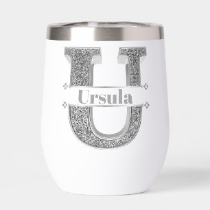 Monogramme initial d'argent U personnalisé Votre n