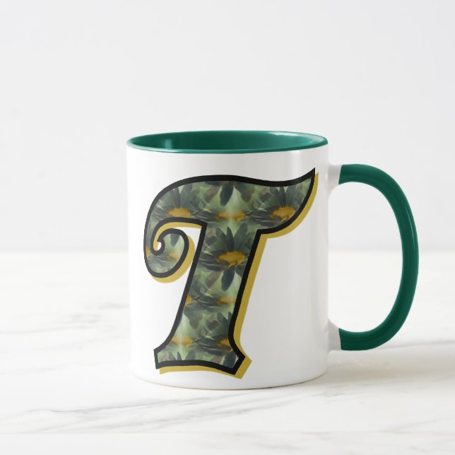 Monogramme initial des daties T Mug (Droite)