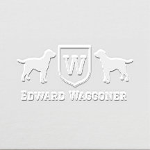 Monogramme initial des retrievers du Labrador dans