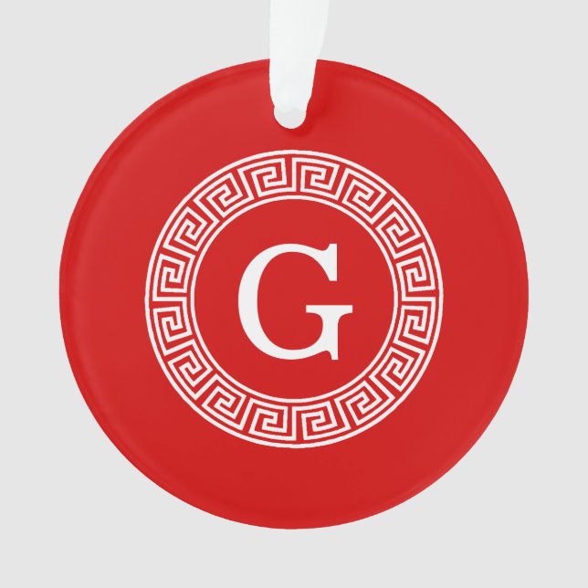 Monogramme initial du cadre de ligne clé grecque b (devant)