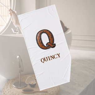 Monogramme Initial en Cuir Outils de l'Ouest Q