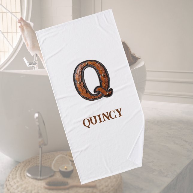 Monogramme Initial en Cuir Outils de l'Ouest Q (Créateur téléchargé)