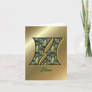 Monogramme Initial H Art Personnalisé Fleurs