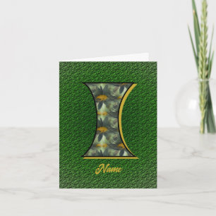 Monogramme Initial I Art Personnalisé Fleurs