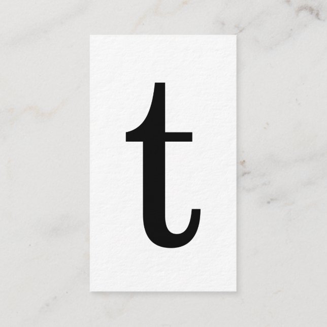 Monogramme initial moderne avec les cartes noires (Dos)