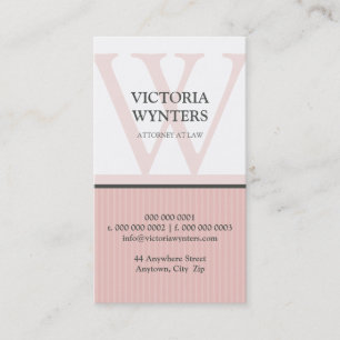 Monogramme initial moderne de CARTE DE VISITE