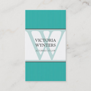 Monogramme initial moderne de CARTE DE VISITE