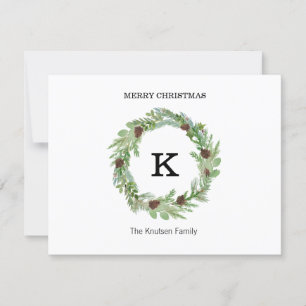 Monogramme Initial Pas de carte de Noël photo