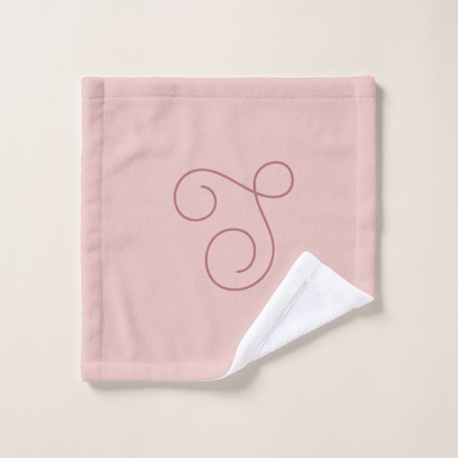 Monogramme initial simple moderne (Gant de toilette)