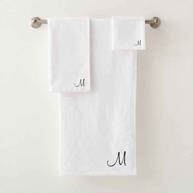 Monogramme initial tendance Typographie noir blanc (En situation)