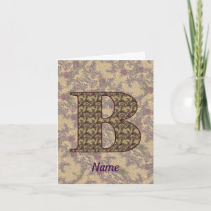 Monogramme Initiale B Floral Vintage Personnalisé