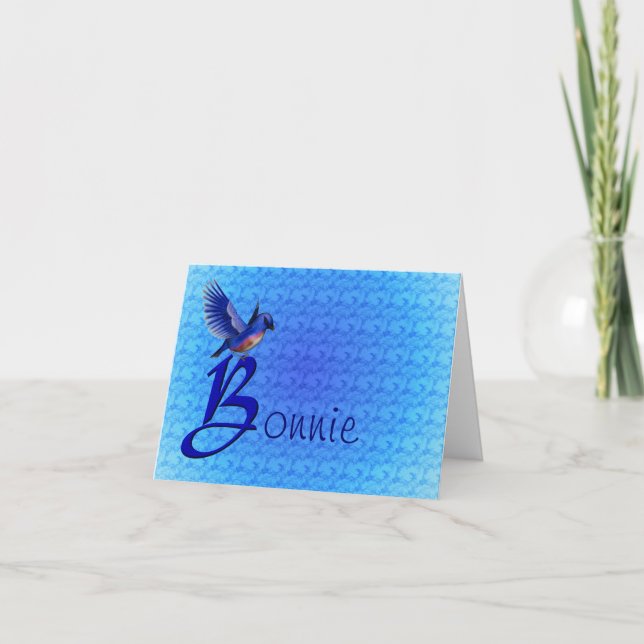 Monogramme initiale B personnalisée Bluebird (Devant)