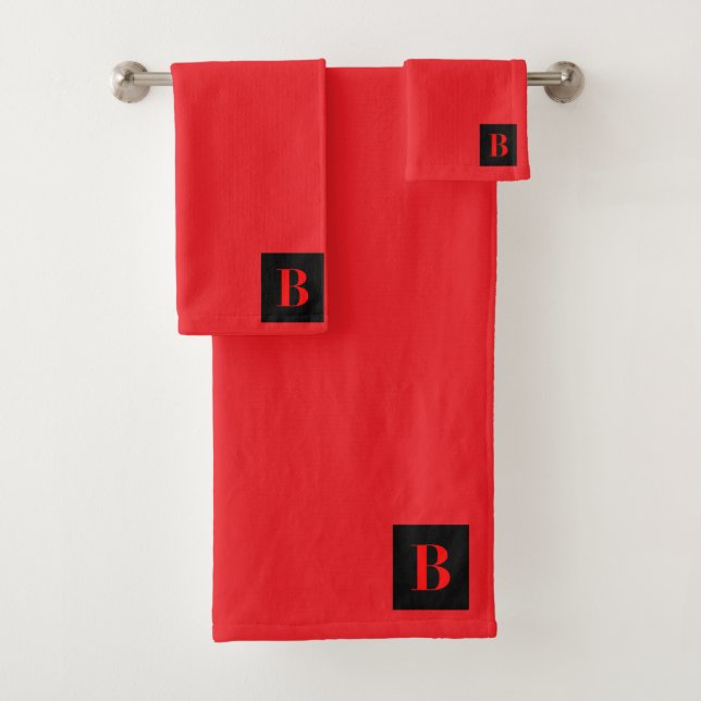 Monogramme Initiale B Rouge  (En situation)
