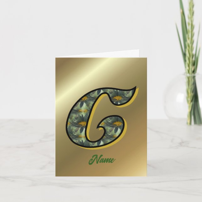 Monogramme Initiale C Fleurs Art Personnalisé (Devant)