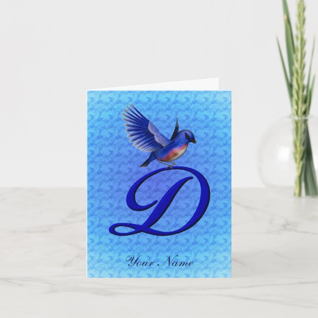Monogramme Initiale D Bluebird Personnalisé (Devant)