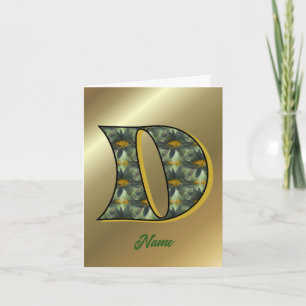 Monogramme Initiale D Fleurs Art Personnalisé