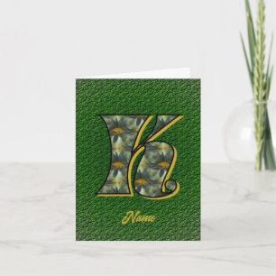 Monogramme Initiale K Fleurs Art Personnalisé