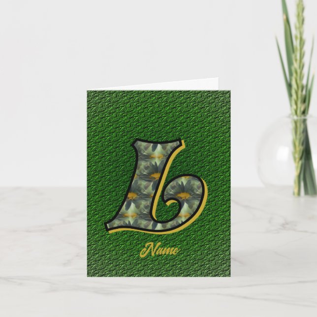 Monogramme Initiale L Fleurs Art Personnalisé (Devant)