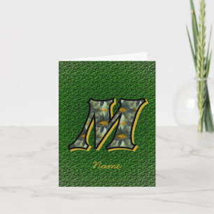 Monogramme Initiale M Art Personnalisé avec des Ma