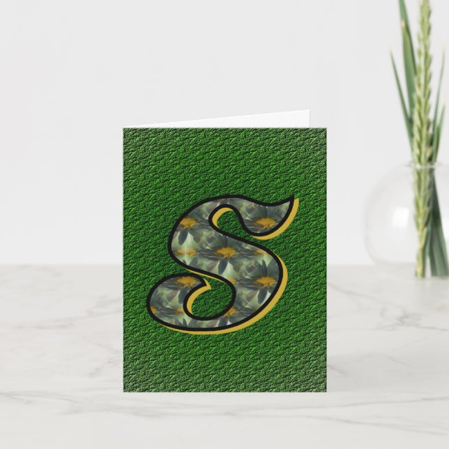 Monogramme Initiale S Fleurs Art Personnalisé (Devant)