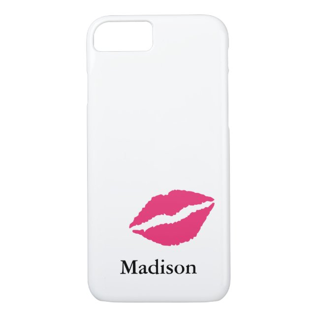 Monogramme iPhone 7 Coque avec baiser (Dos)
