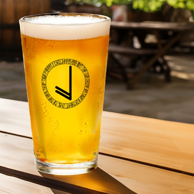Monogramme J - Style viking - Verre à pinte (Créateur téléchargé)