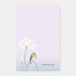 Monogramme japonais Vintage Lotus Post-it® 4 x 6