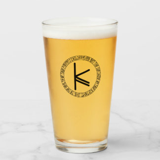 Monogramme K - Style viking - Verre à pinte