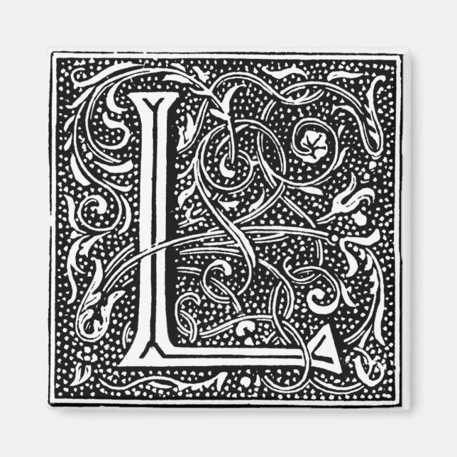 Monogramme 'L' avec points - Aimant (Devant)