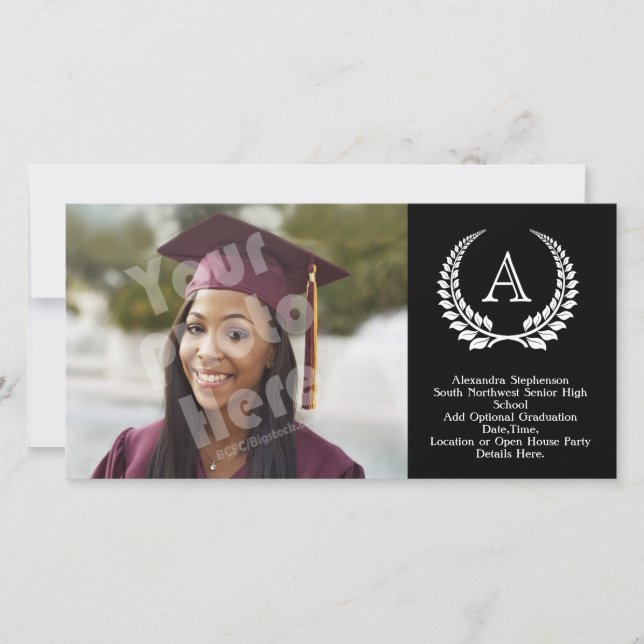 Monogramme Laurel Noir/Blanc (Devant)