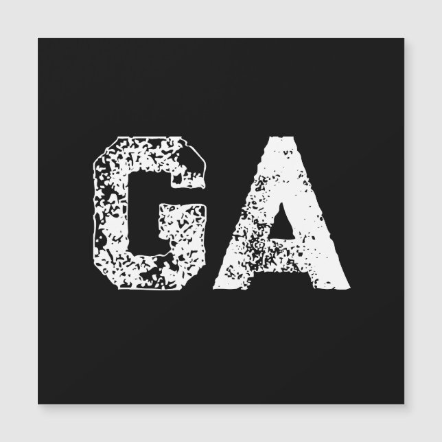 Monogramme Lettres Initiales Noir Blanc Simple (Devant)