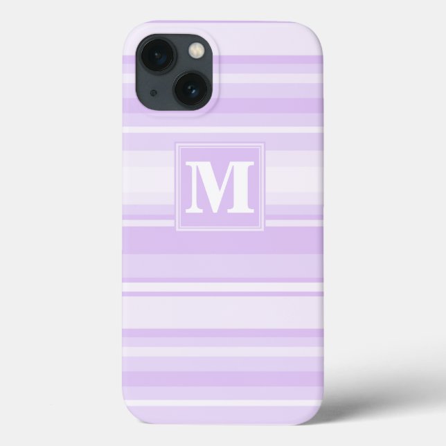 Monogramme lilas raypes Coque-Mate coque iphone (Verso)