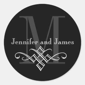 Monogramme Logo Noms Stickers Mariage