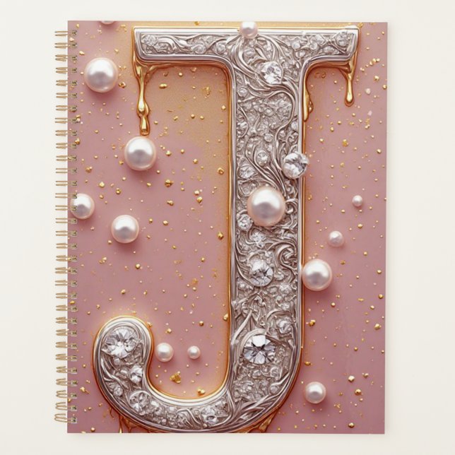 Monogramme Luxueux Lettre J Or (Devant)