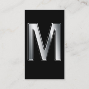 Monogramme m carte de visite