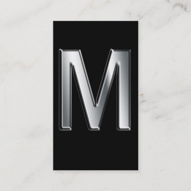 Monogramme m carte de visite (Devant)