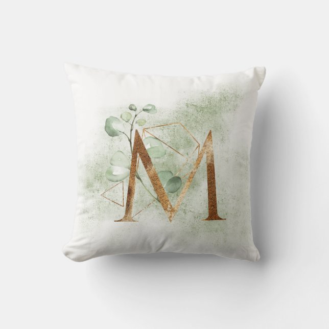 Monogramme M or Floral Coussin (Recto)