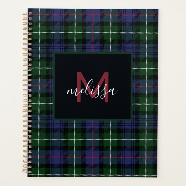 Monogramme MacKenzie Tartan Plaid Personnalisé 202 (Devant)
