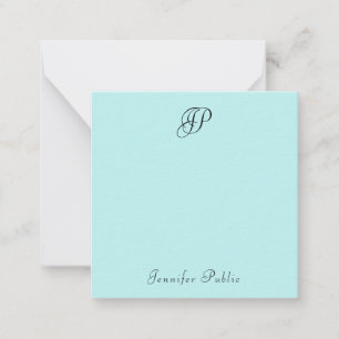 Monogramme manuscrit Moderne Bleu Simple Modèle