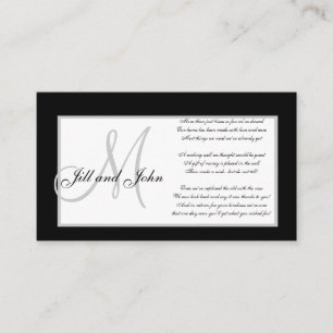 Monogramme Mariage de souhaits de cartes de puits