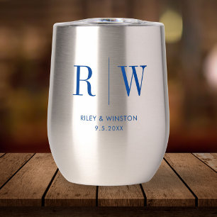 Monogramme Mariage simple minimum Date personnalis